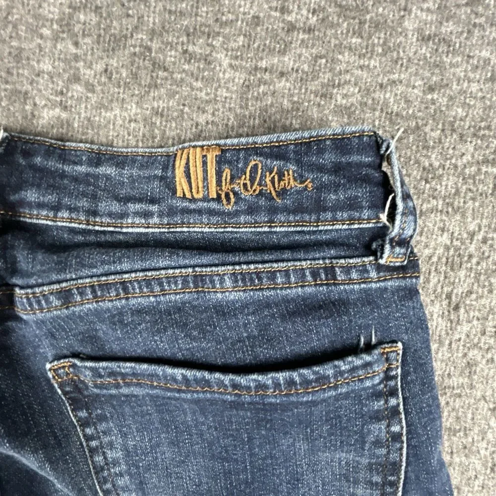Kut from the Kloth Katy Ankle Jeans Womens Sz 4 28x26 Straight Leg Dark Wash - Picture 5 of 15